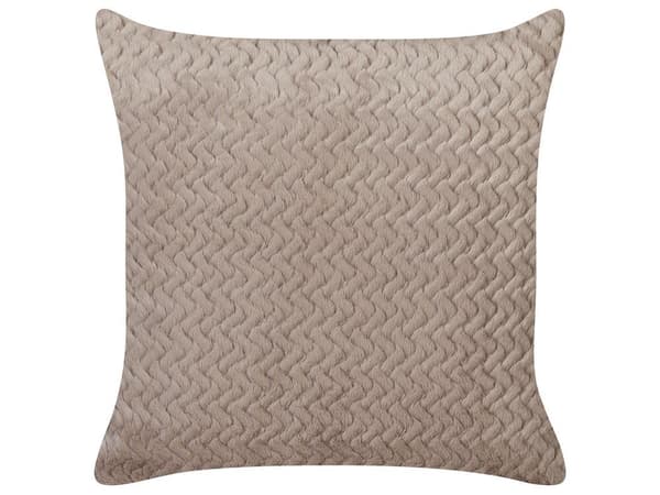 Set med 2 prydnadskuddar SURMI Fuskpäls 45 x 45 cm Ljusbrun Enfärgad Lumarko!