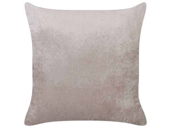 Set med 2 prydnadskuddar SURMI Fuskpäls 45 x 45 cm Ljusbrun Enfärgad Lumarko!