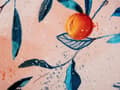 Miniatyrbild 6 av 7: Set med 2 PIALPETTA trädgårdskuddar Växtmönster 40 x 40 cm Orange Lumarko!