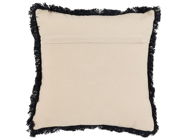 2 pyntepuder med får og frynser 45 x 45 cm beige BANNU Lumarko!