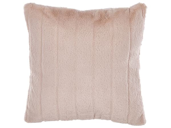 Set med 2 PUMILA prydnadskuddar Fuskpäls 45 x 45 cm Pastellrosa Enfärgad Lumarko!