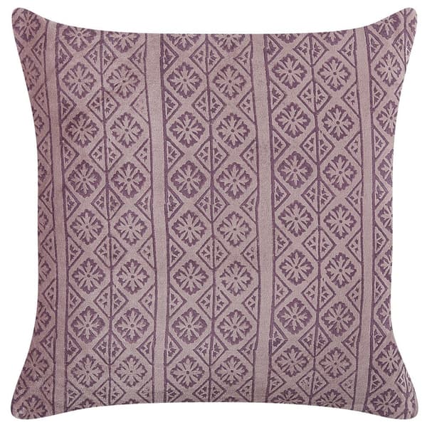 SILYBUM Fløjlspude 45 x 45 cm Lyserødt Geometrisk Mønster Lumarko!