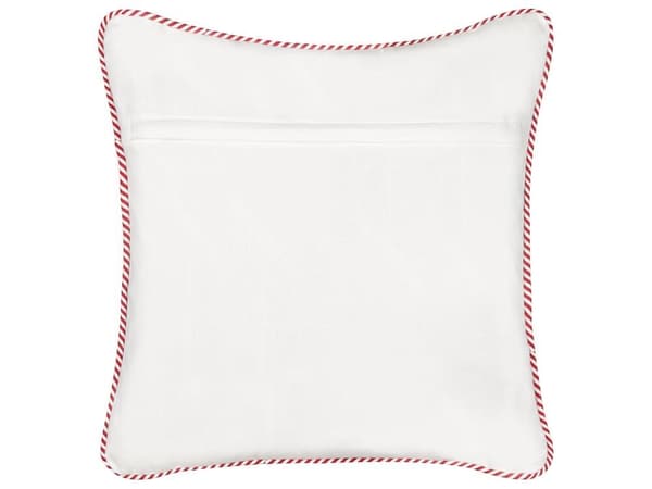 Set med 2 EUCHARIS sammetsprydnader 45 x 45 cm Vitt julmönster Lumarko!
