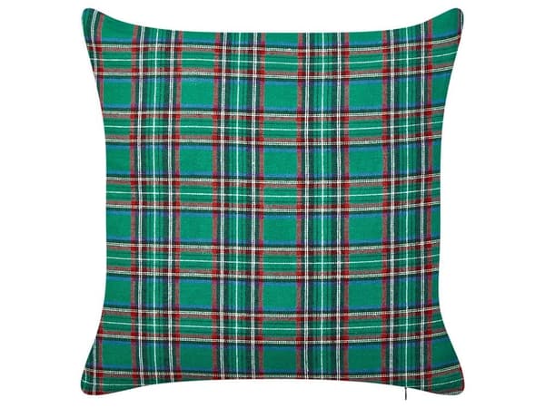 Set med 2 JOYCANDY prydnadskuddar 45 x 45 cm Grönt julmönster Lumarko!