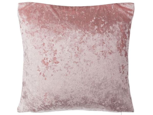 Set med 2 HOSTA sammetsprydnader 45 x 45 cm Rosa Enfärgade Lumarko!