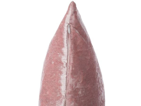 Set med 2 HOSTA sammetsprydnader 45 x 45 cm Rosa Enfärgade Lumarko!