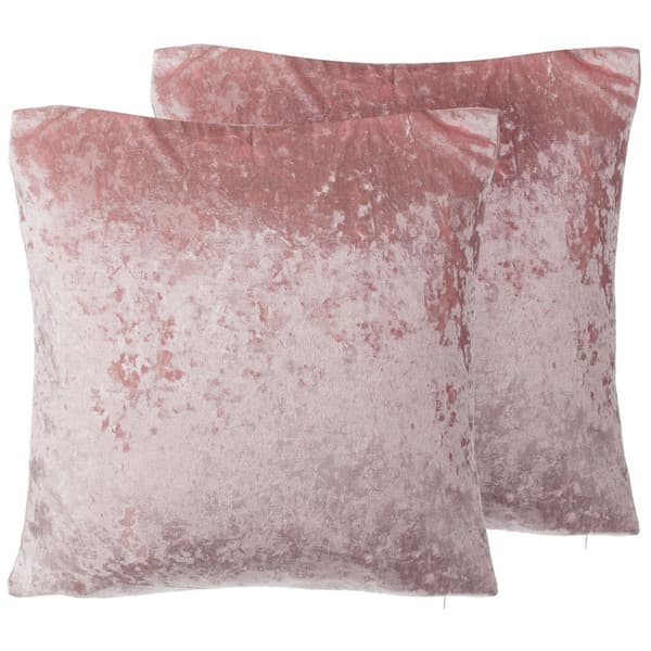 Set med 2 HOSTA sammetsprydnader 45 x 45 cm Rosa Enfärgade Lumarko!