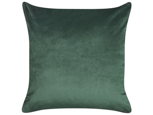 Set med 2 prydnadskuddar SOLROS Sammet 45 x 45 cm Mörkgrönt växtmönster Lumarko!