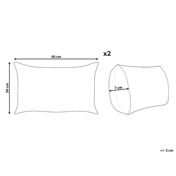 Set med 2 ANREDERA prydnadskuddar bomull 30 x 50 cm Vitt julmönster Lumarko!