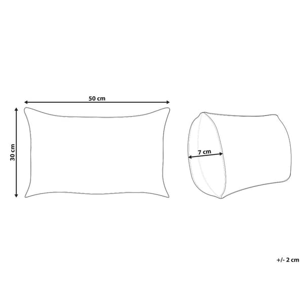 Dekorativ kudde i bomull med hjärtan 30 x 50 cm grå GAZANIA Lumarko!