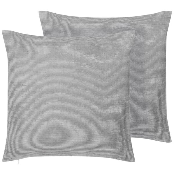Set med 2 NOLANA prydnadskuddar 45 x 45 cm Enfärgad grå Lumarko!