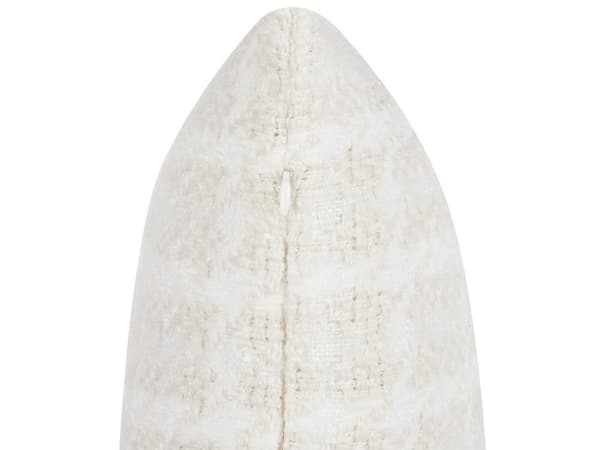 Set med 2 DOURIS prydnadskuddar 45 x 45 cm ljusbeige rutig Lumarko!
