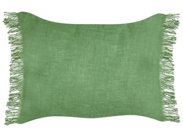Set med 2 MABA prydnadskuddar i bomull 50 x 35 cm Grön Enfärgad Lumarko!