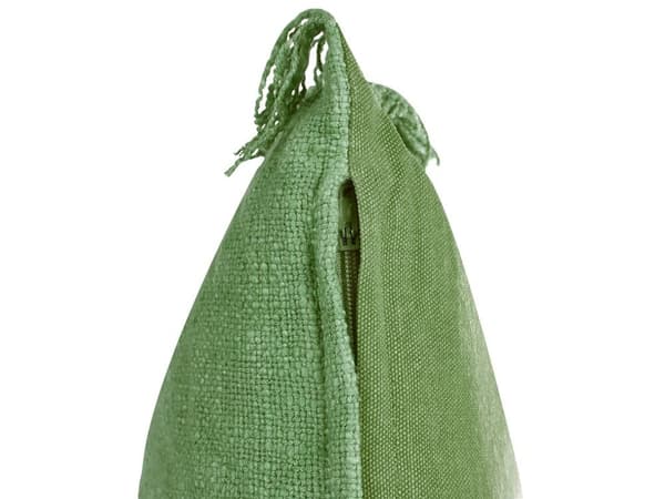 Set med 2 MABA prydnadskuddar i bomull 50 x 35 cm Grön Enfärgad Lumarko!