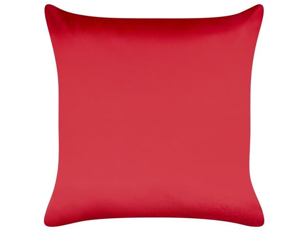 Set med 2 MARSHMALLOW sammetsprydnader 45 x 45 cm Rött julmönster Lumarko!
