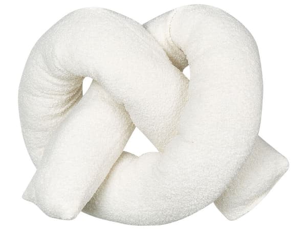 Set med 2 GLADIOLUS Bouclé prydnadskuddar 172 x 14 cm Offwhite Enfärgade Lumarko!