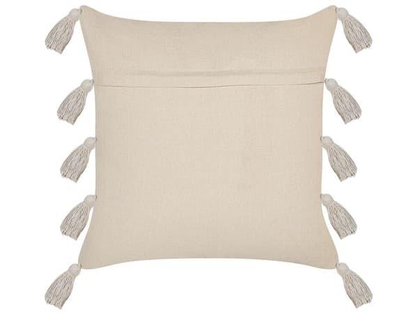 BOUVARDIA Dekorativ Kudde Bomull 45 x 45 cm Grå Sicksackmönster Lumarko!