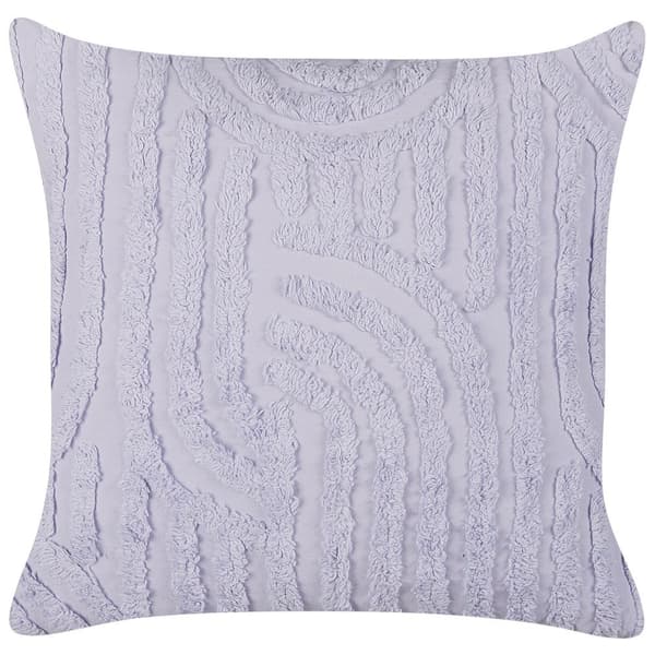 TELLIMA prydnadskudde bomull 45 x 45 cm lila geometriskt mönster Lumarko!