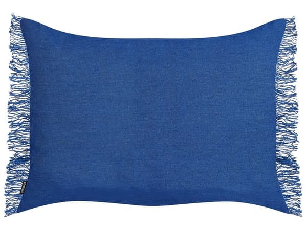 Sæt med 2 pyntepuder MABA Bomuld 50 x 35 cm Marineblå Ensfarvet Lumarko!