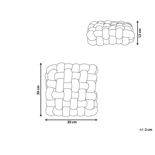 SIRALI Prydnadskudde i sammet 30 x 30 cm enfärgad blå Lumarko!