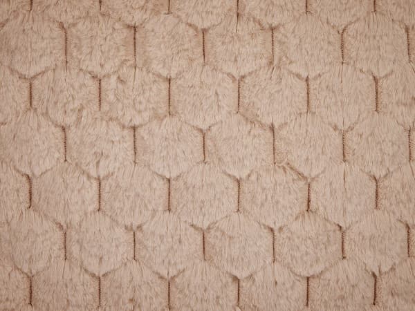 Set med 2 prydnadskuddar PURSLANE Fuskpäls 43 x 43 cm Sand Geometriskt mönster Lumarko!