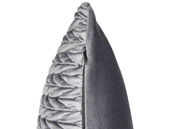 Sæt med 2 ECLIPTA pyntepuder 45 x 45 cm Ensfarvet grå Lumarko!