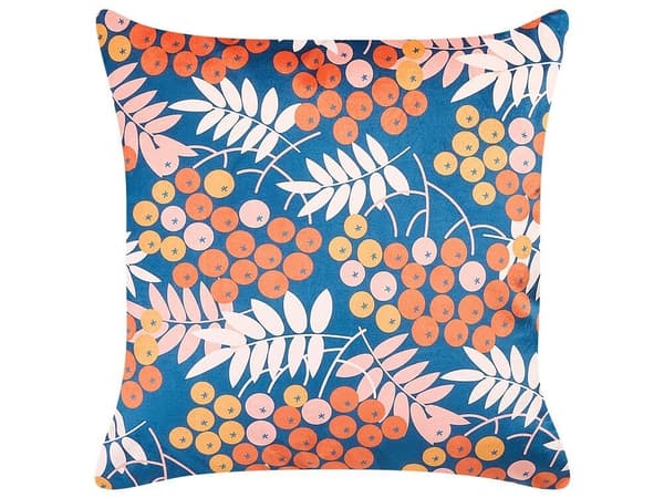 Set med 2 prydnadskuddar SUMAC sammet 45 x 45 cm färgglatt växtmönster Lumarko!