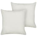Miniatyrbild 1 av 6: Set med 2 LEUZEA Boucle prydnadskuddar 60 x 60 cm Off-white Enfärgad Lumarko!