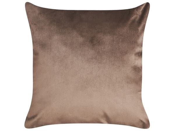 Sæt med 2 POPPY fløjlspuder 45 x 45 cm Brun Abstrakt mønster Lumarko!
