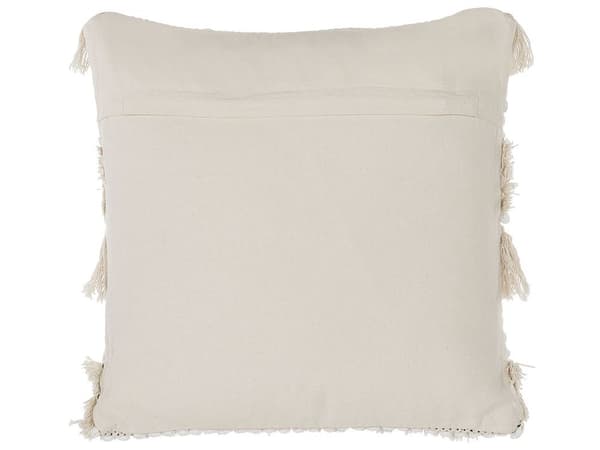 Set med 2 prydnadskuddar VILLUR Bomull 45 x 45 cm Beige Randig Lumarko!