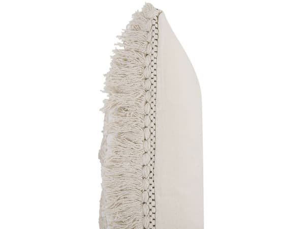 Set med 2 prydnadskuddar VILLUR Bomull 45 x 45 cm Beige Randig Lumarko!