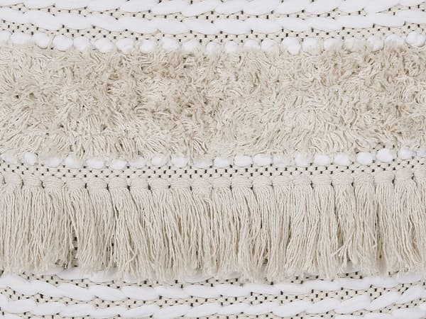 Set med 2 prydnadskuddar VILLUR Bomull 45 x 45 cm Beige Randig Lumarko!