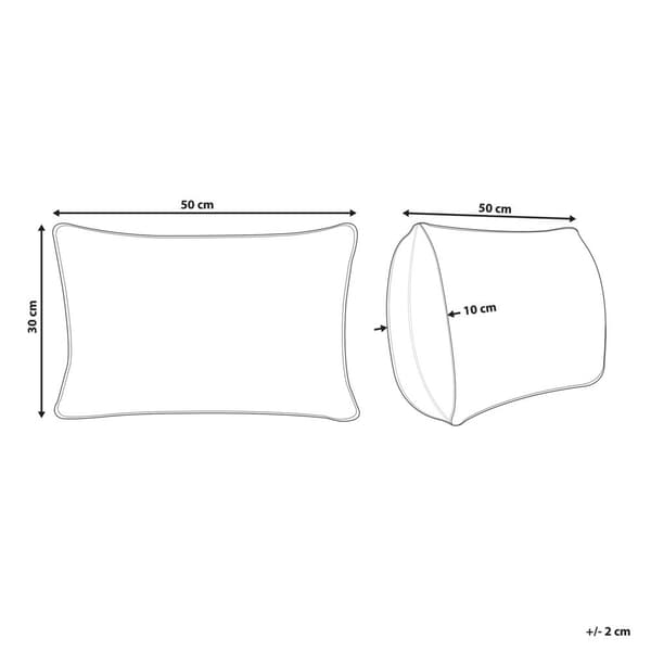Dekorativ kudde i bomull med geometriskt mönster 30 x 50 cm flerfärgad BETULA Lumarko!