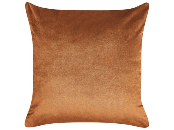2 prydnadskuddar i sammet med löv 45 x 45 cm orange SOLROS Lumarko!