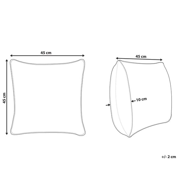 Sammet dekorativ kudde växtmotiv 45 x 45 cm grön RUNGIA Lumarko!