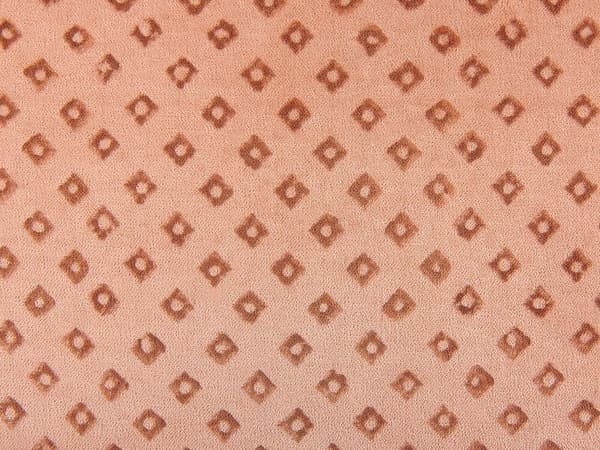 Dekorativ kudde i sammet med rombmönster 45 x 45 cm rosa RHODOCOMA Lumarko!