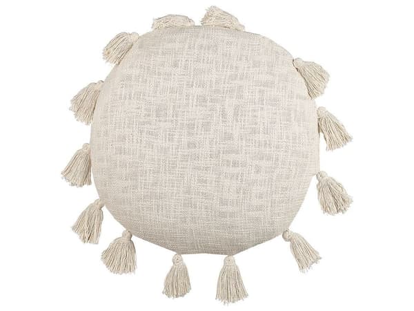 puuvillaista koristetyynyä hapsuilla 45 cm beige MADIA