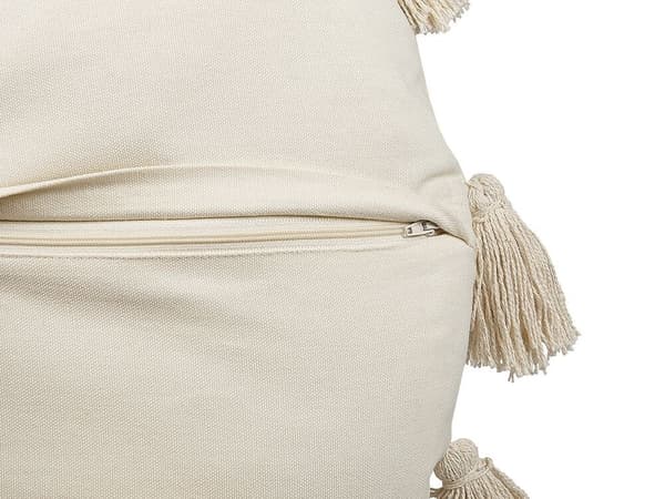puuvillaista koristetyynyä hapsuilla 45 cm beige MADIA