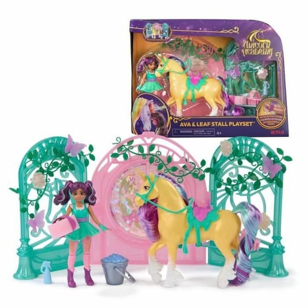 Fluffy toy Spin Master Mini Muñeca Ava y Leaf Color Reveal Unicorn Academy Multicolour Plastic Unicorn