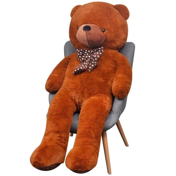vidaXL Nallebjörn XXL brun plysch 160 cm