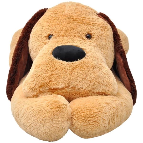 vidaXL Lekehund i plysj brun 80 cm