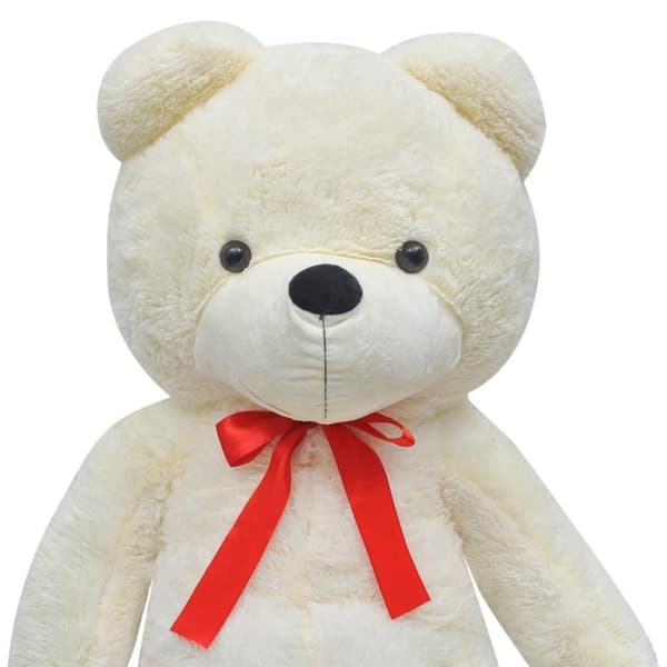 vidaXL tøjbamse 242 cm plysstof hvid