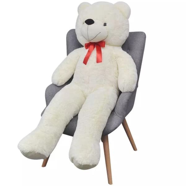vidaXL tøjbamse 242 cm plysstof hvid