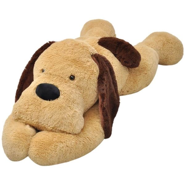 vidaXL tøjdyr hund 80 cm plysstof brun