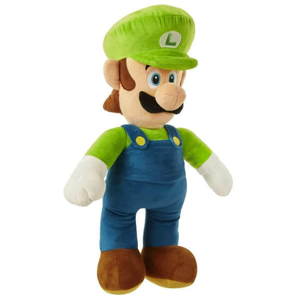 Super Mario Kosedyr 50 cm Jumbo Luigi