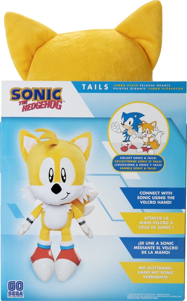 JAKKS Pacific Sega Sonic Jumbo Tails -pehmolelu, 50 cm