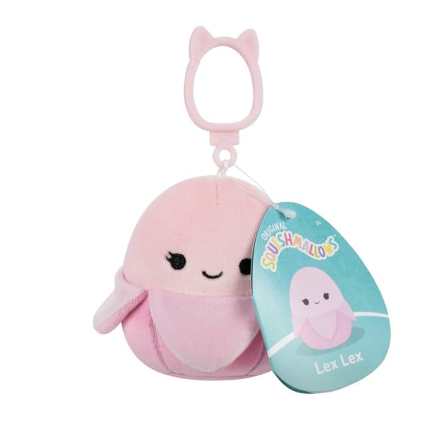 Squishmallows 9 cm - Clip On - Lex Lex Pastel Pink Banana