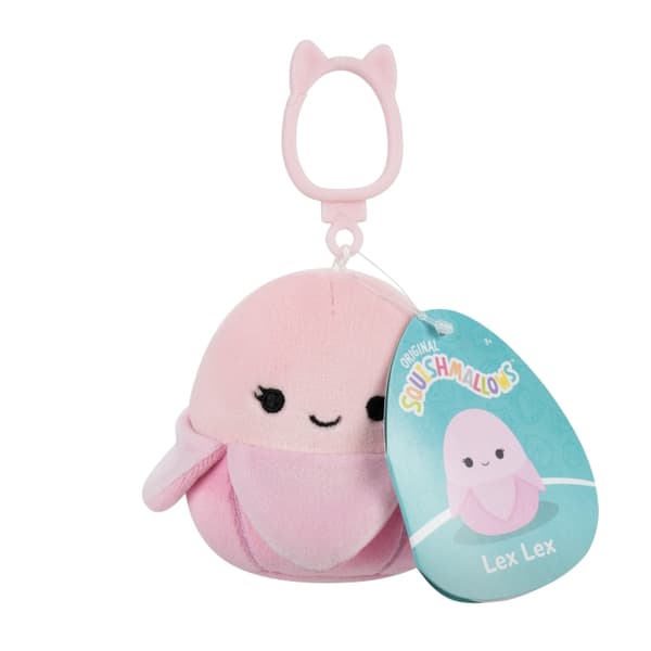 Squishmallows 9 cm - Clip On - Lex Lex Pastel Pink Banana