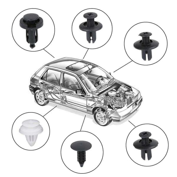 100-pakkaus muoviklipsejä autoon