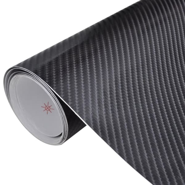 vidaXL bilfolier 2 stk. 100x150 cm + 50x150 cm 4D sort